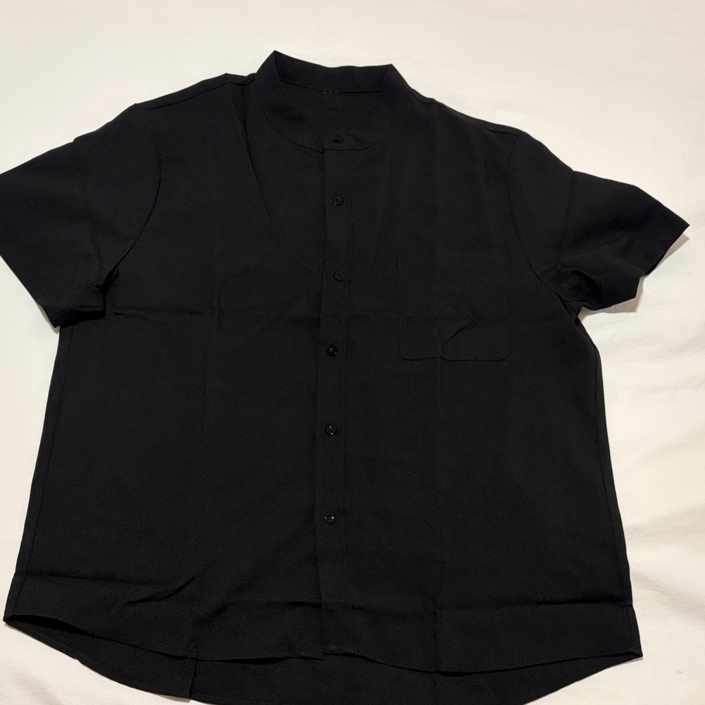 Classic Black Casual Button Down Shirt